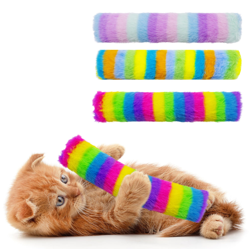 Maiiu conjunto de juguetes con hierba gatera para gatos, colores atractivos que activan curiosidad.