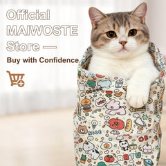 Maiwoste diseño autoadhesivo sin ganchos evita escapadas durante el cuidado del gato.