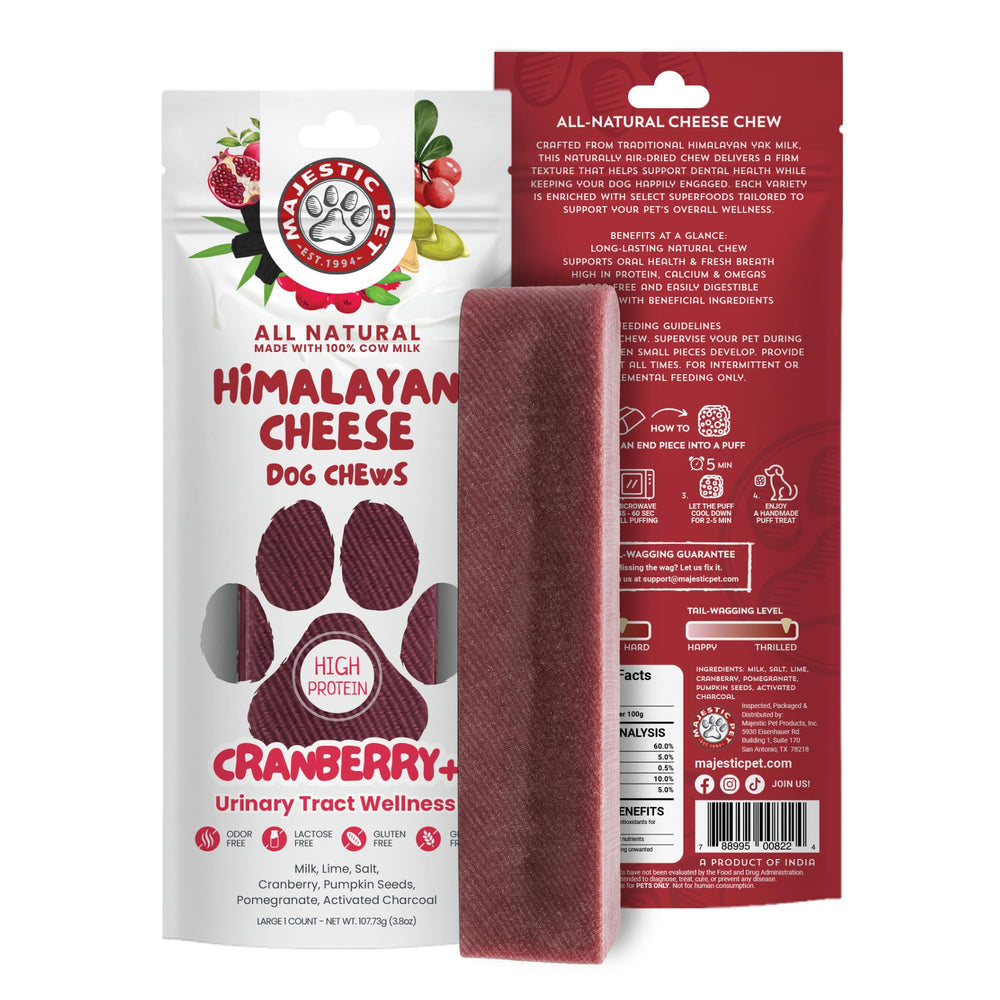 Majestic Pet Queso Yak Himalayan en empaque, ideal para snack seguro.