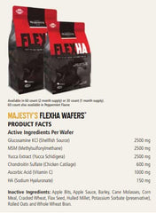 Majesty's Flex HA Wafers porción individual en plato para uso diario