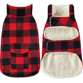 Malier capa invierno para perros con cuadro clásico, cálida y cómoda para paseos.