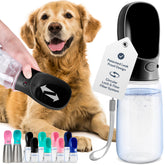 MalsiPree botella de agua para perros 19 onzas negra, perfecta para salidas al parque.