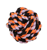 Mammoth Flossy Chews Monkey Fist Ball, vista frontal, ideal para juego interactivo y masticación