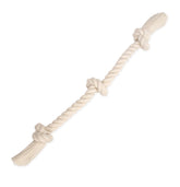 Cuerda Flossy de Mammoth para perros grandes, algodón blanco y 3 nudos.
