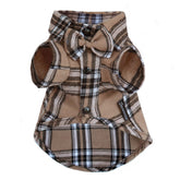 Camisa Mamore para perro a cuadros con pajarita, ideal para bodas y fiestas.