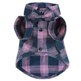 Camisa para perro Mamore con cuadros y pajarita, ideal para bodas