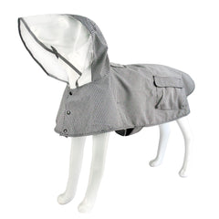 Capa impermeable de MAMORE para perro, vista frontal, protege de la lluvia.