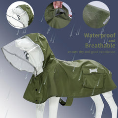 Mamore capucha chubasquero para perro, capucha ajustable para cabeza seca.