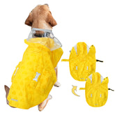 Mamore impermeable para perros con capucha amarilla protege la cabeza y mantiene seco
