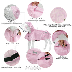 MAMORE capucha de impermeable para perro con diseño, mantiene la cabeza seca.