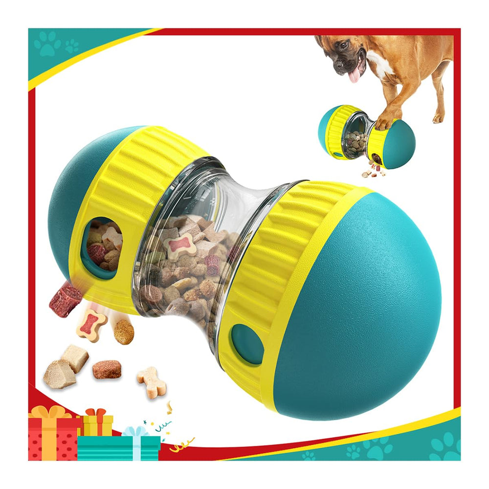 Mankoda bola dispensadora de alimento verde, fomenta comer despacio y juego.