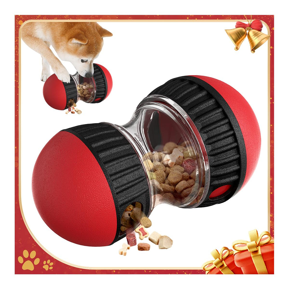 Mankoda bola rodante rompecabezas para perro, estimula juego activo y recompensa con golosinas.