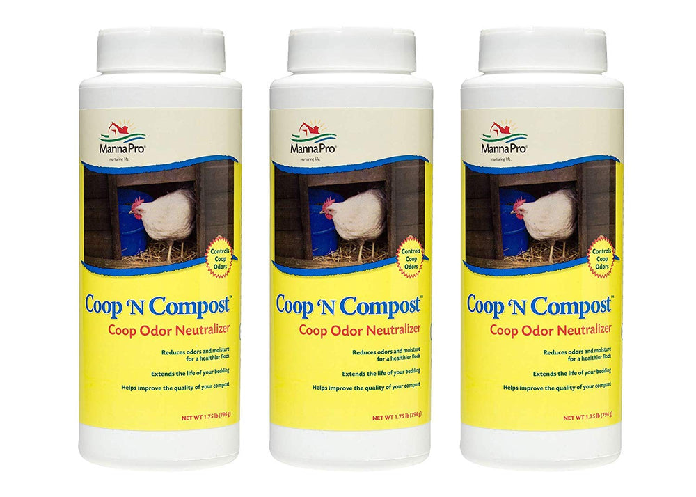 Manna Pro Coop 'N Compost neutralizador de olores en pack de 3 para gallineros