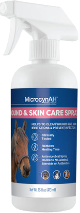 Manna Pro MicrocynAH spray para heridas, ayuda en limpieza y cuidado de la piel.