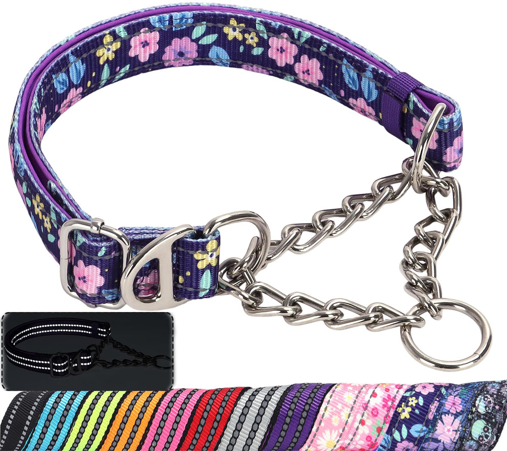 MAOWUWUJOZ collar martingala con cadena de acero para control seguro.