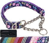 MAOWUWUJOZ collar martingala con cadena de acero para control seguro.