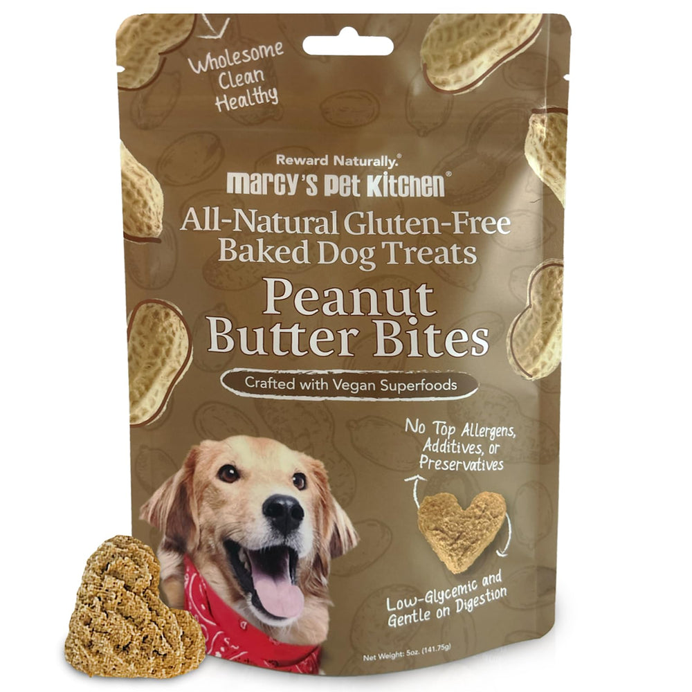 Marcy's Pet Kitchen galletas para perros con mantequilla de cacahuate crujientes, snack sabroso.