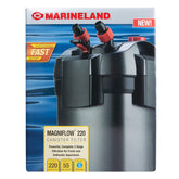 MarineLand Magniflow 220GPH, tapa cierre hermético para mantenimiento sin derrames.