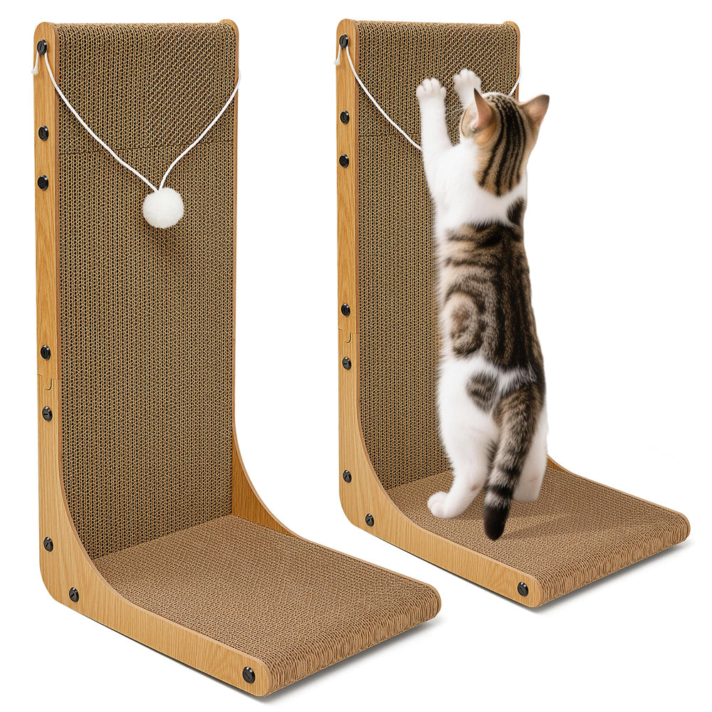 Markarbarka rascador L en cartón para gatos, uso vertical para estiramiento y juego