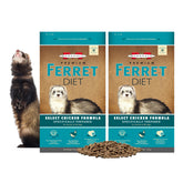 Marshall Pet Products Select Chicken Ferret Diet envase, fácil de almacenar y usar diariamente.