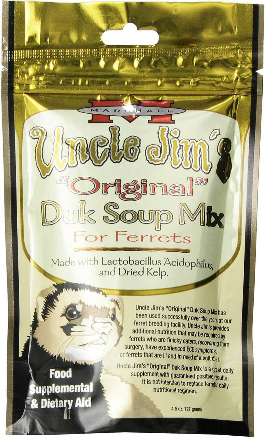 Marshall Uncle Jim's Duk Soup: bote estimula el apetito de hurones.