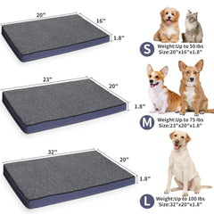 MARUNDA cama exterior para perros y gatos, espuma memoria para descanso cómodo.