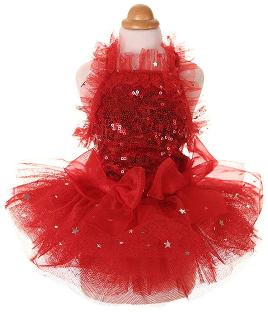 Vestido MaruPet princesa con brillos para cachorrito, ideal para fiestas