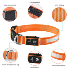 MASBRILL collar LED ofrece carga por USB para menos reemplazos y mayor conveniencia.