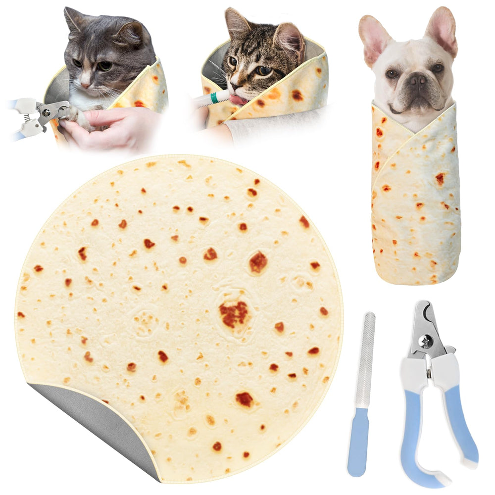 MASHDE Envoltura Gato Tortilla Suave: descanso cómodo durante el cepillado