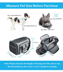 MASKEYON porta-mascotas con cuatro extensiones suaves que amplían el interior