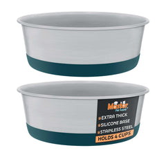 Master Pet Supply comedero acero inoxidable Emerald Sea, duradero y seguro para mascotas