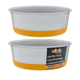 Master Pet Supply cuenco-perro-acero-inoxidable-4-tazas para comida o agua diaria.