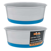 Master Pet Supply cuencos de acero inoxidable doble para perros y gatos, duraderos.