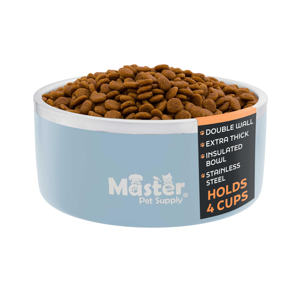 Master Pet Supply tazon agua acero inoxidable 32oz con aislamiento para mantener la agua fría
