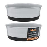 Master Pet Supply tazones de acero inoxidable en set de 2 con capacidad de 4 tazas.