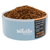 Master Pet Supply tazones-agua-acero-inoxidable-128oz mantienen el agua fría por más tiempo.
