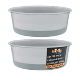 Master Pet Supply tazones inoxidables con base antideslizante gris grafito para comida y agua