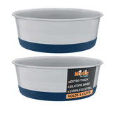 Master Pet Supply tazones de acero inoxidable con capacidad de 4 tazas, azul marino.