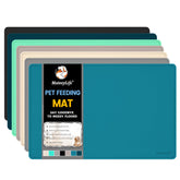MateeyLife, alfombrilla de alimentación para perros y gatos, turquesa, evita derrames y facilita la limpieza.