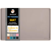 MateeyLife almohadilla para comederos con borde elevado, protege el piso ante derrames.