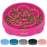 MateeyLife comedero lento para perro grande, color morado, capacidad de 4 tazas.