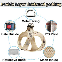 Matilor arnés paso-entrada con diseño de tres pasos para ponérselo fácilmente.