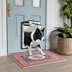 MAVRICFLEX puerta para perros grandes con dobles cortinas suaves, protección frente a corrientes