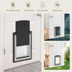 MAVRICFLEX puerta para perros grandes con paneles deslizantes de ABS, ajuste fácil
