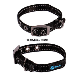 Collar de perro Max y Neo con doble capa de nylon, diseño duradero en rosa.