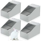Maxcheck nido metálico para conejos, montaje rápido con 4 piezas.