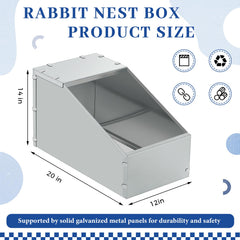Maxcheck nido metalico con dimensiones 50,8x35,56x30,48 cm para conejo