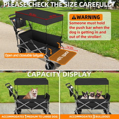 MAXFUT carrito para perros mayores, ideal para paseos suaves y sin esfuerzo.