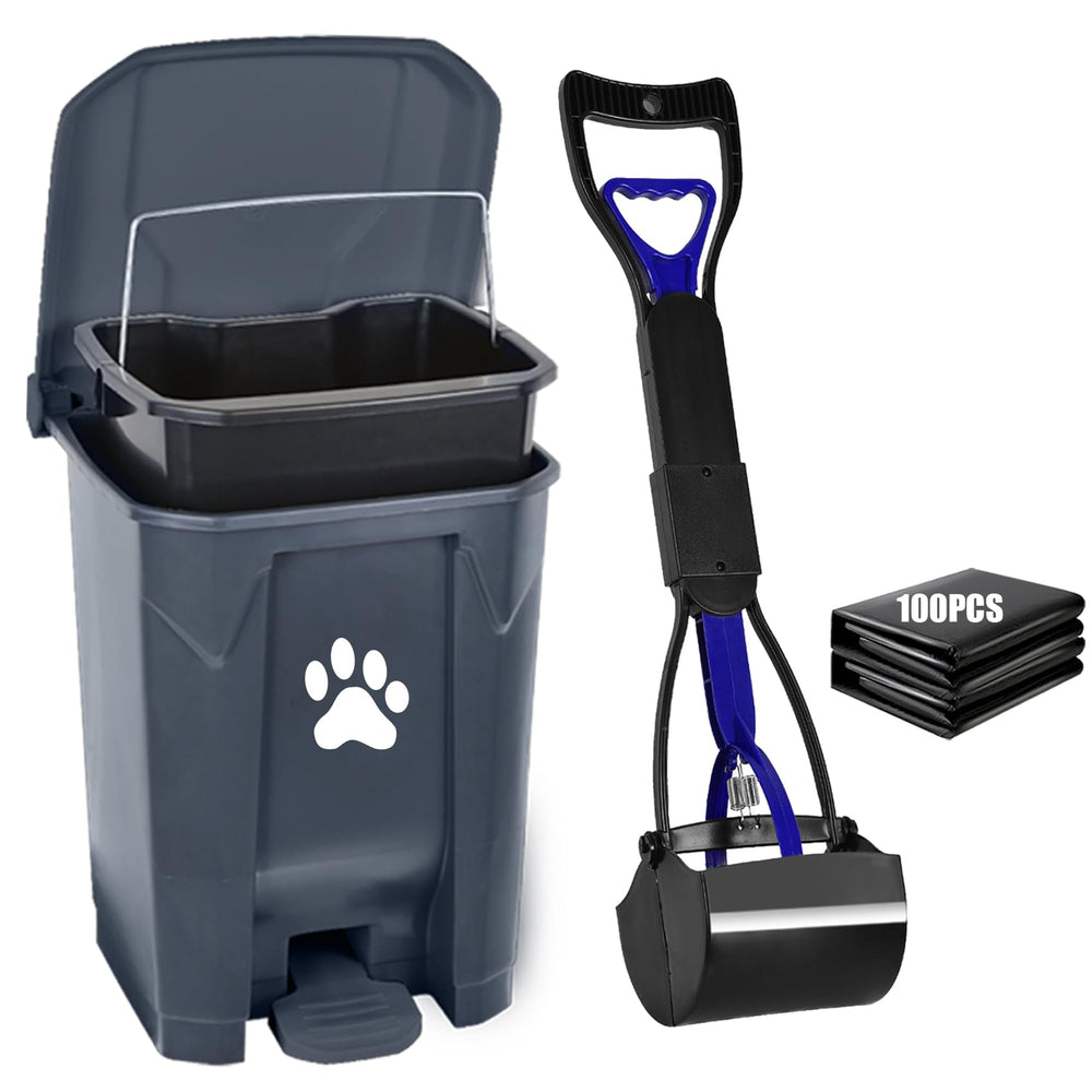 mayayaday cubo de basura para excrementos de perro con tapa, controla olores en exteriores