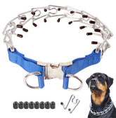 Mayerzon collar de púas para perro en acero inoxidable, duradero para entrenamiento.